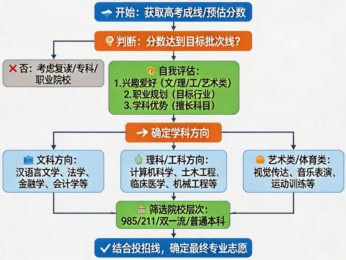 专业选择流程图
